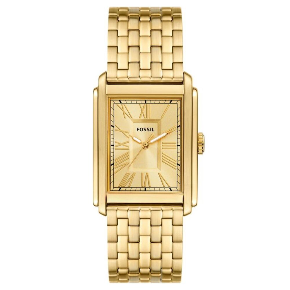 Fossil Men's Carraway Gold Dial Watch - FS6009